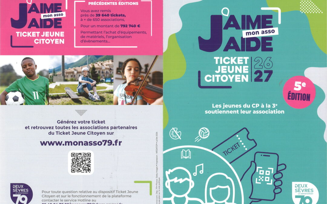 TICKET JEUNE CITOYEN 2026/2027
